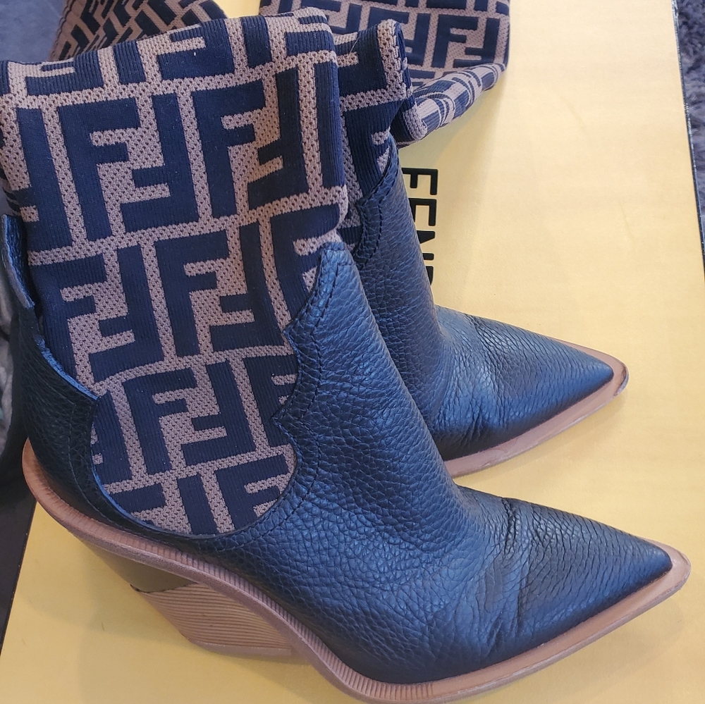 Fendi forever fendi sock cowboy boots